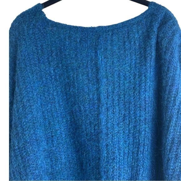 Free People Moonbeam V-Neck Oversized Alpaca Sweater Teal Blue Size XS - Picture 10 of 12